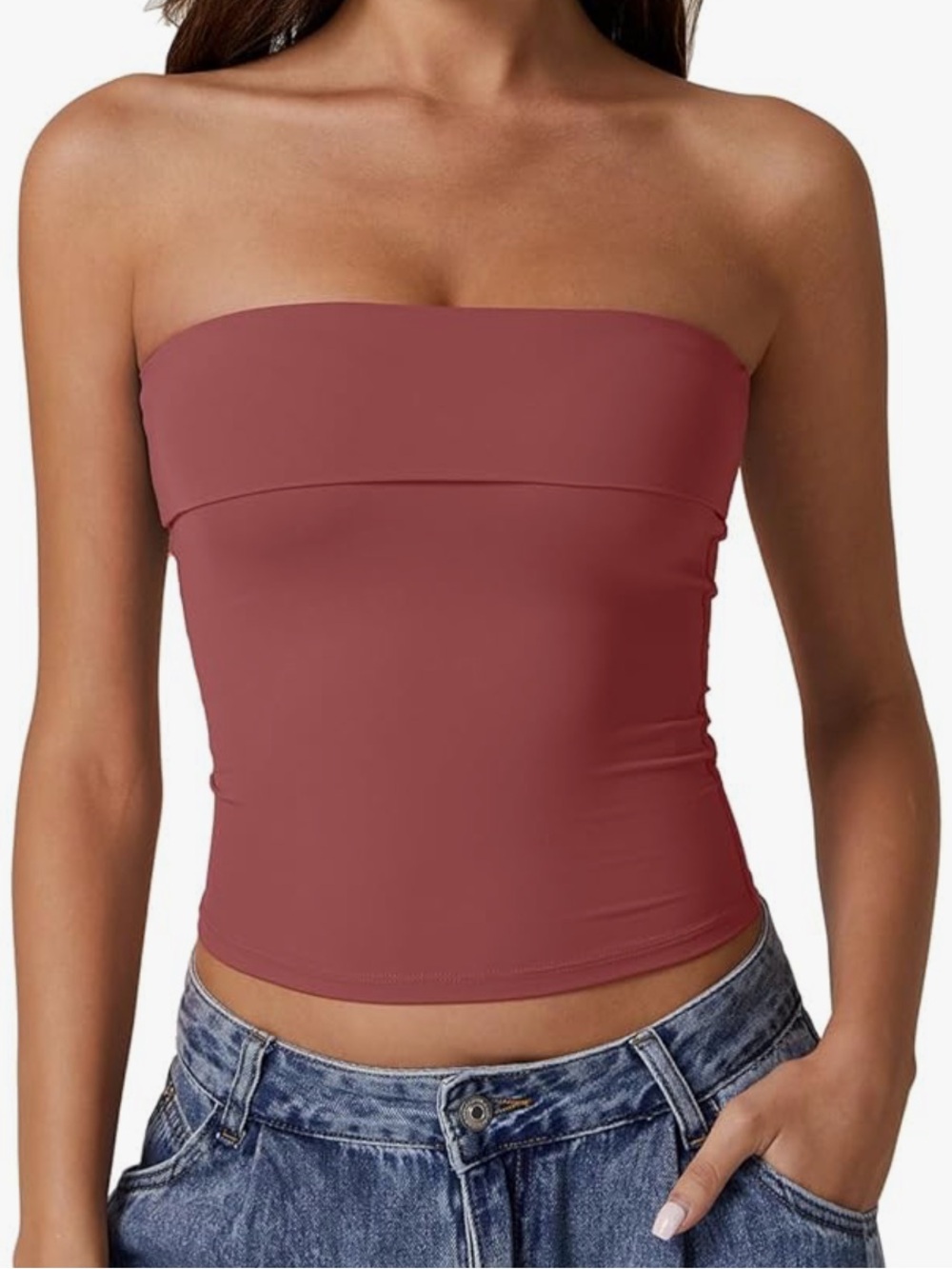 Women’s Strapless Tube Top - Mauve